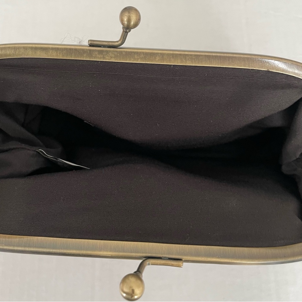 Banana Republic Brown Leather Kisslock Clutch - Picture 6 of 7